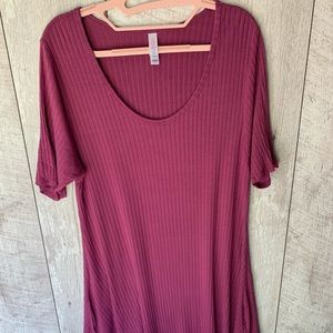 3/$20 Mauve Ribbed LuLaRoe Perfect T